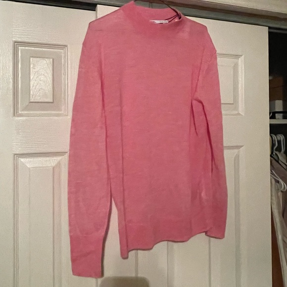 Zara Sweaters - NWT Zara pink wool & alpaca blend long sleeve semi see through sweater